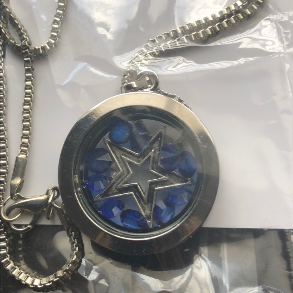 Cowboys Floating Charm Necklace